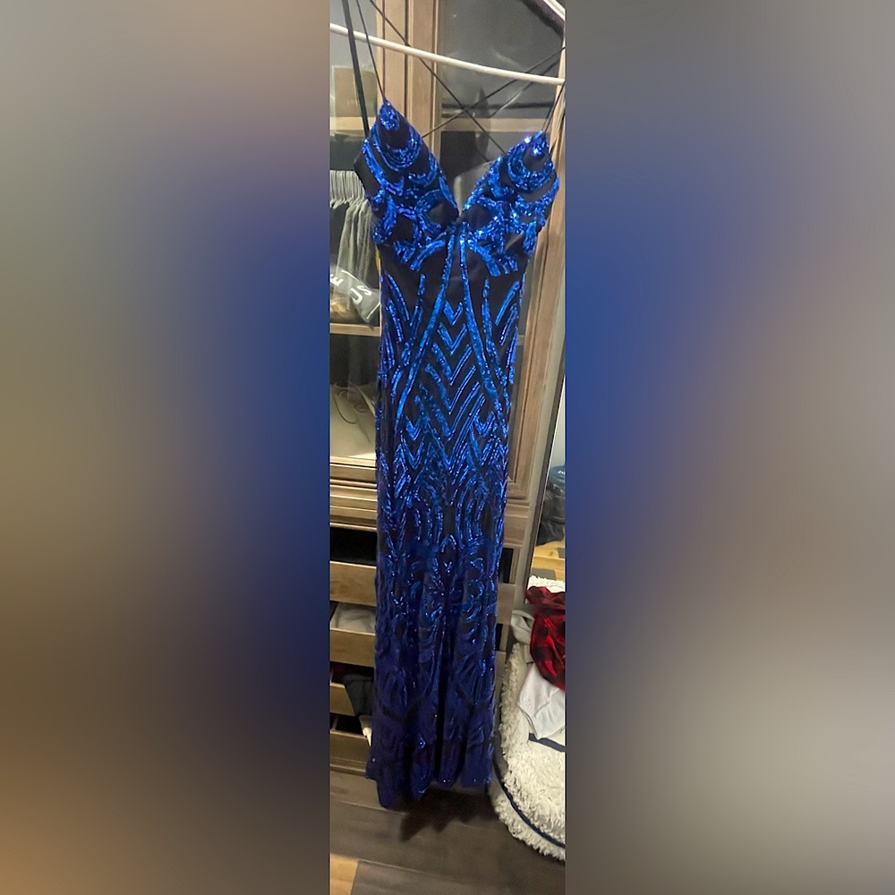 COPY - Black and blue prom dress, Size 3/4, brand is B_Darlin